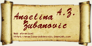 Angelina Zubanović vizit kartica